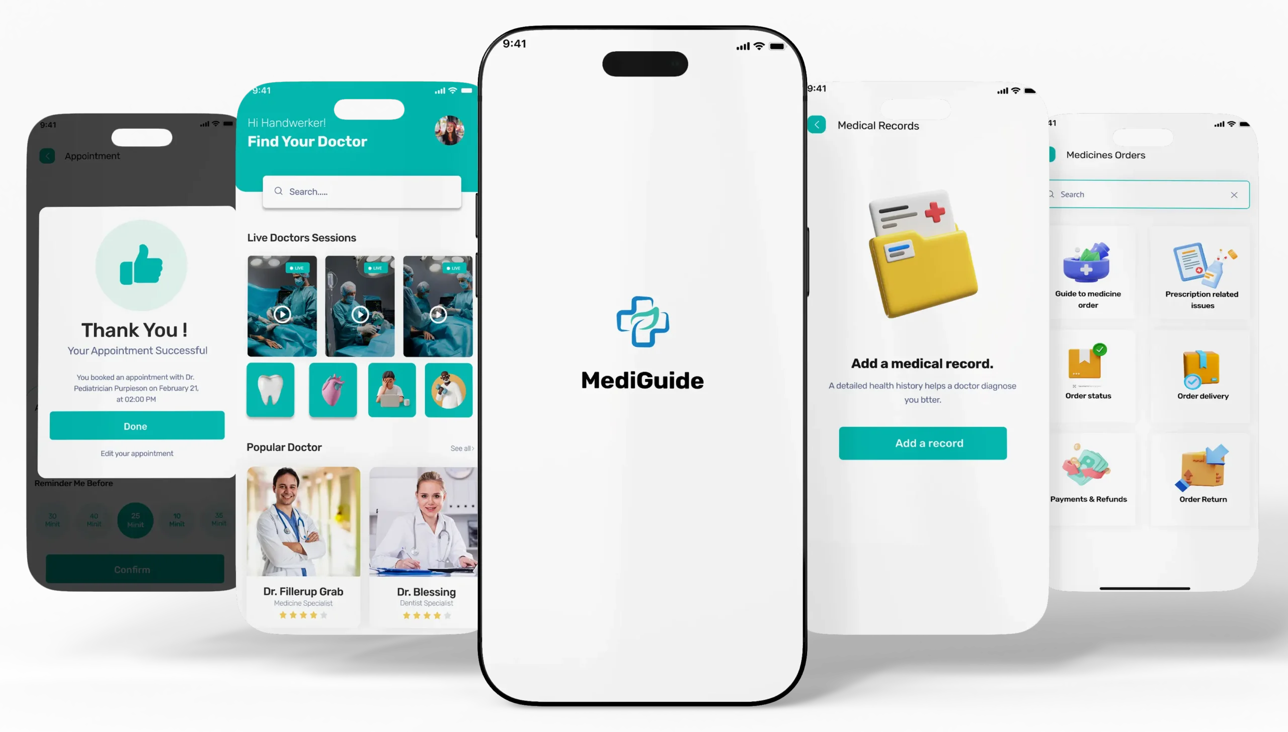 Medi-Guide healthcare mobile app developed by New York app development company - medication tracker & patient portal