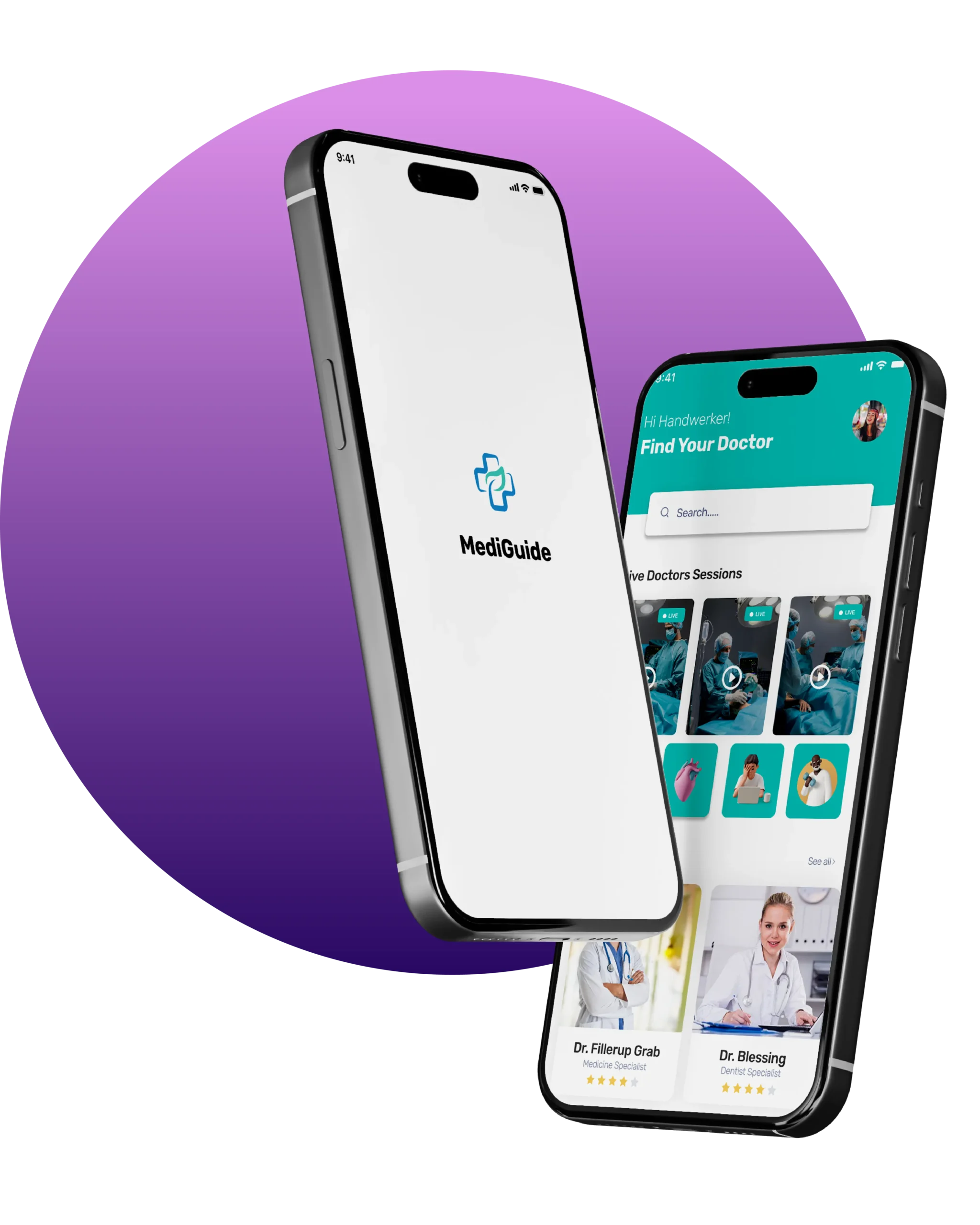 Medi-Guide healthcare mobile app developed by leading New York app development company - medication tracker and pharmacy finder