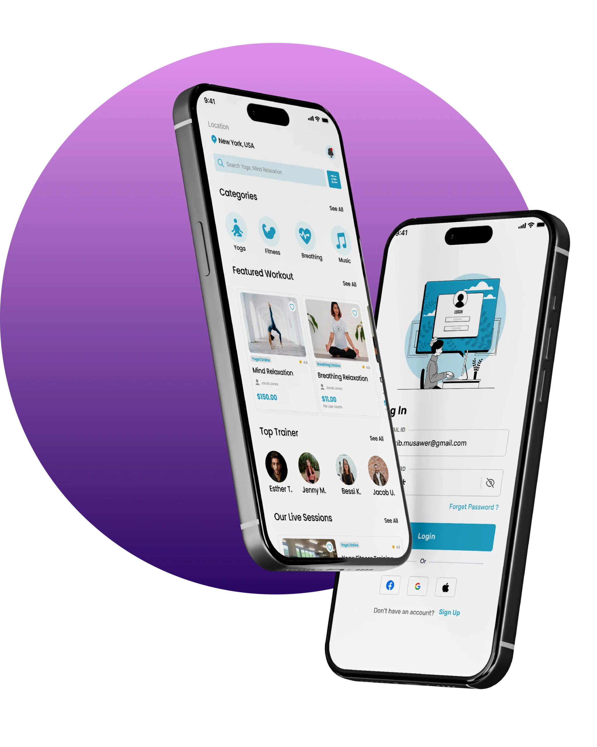 Tamarkoz meditation and mindfulness Android app developed by New York app developers - showing relaxation session interface