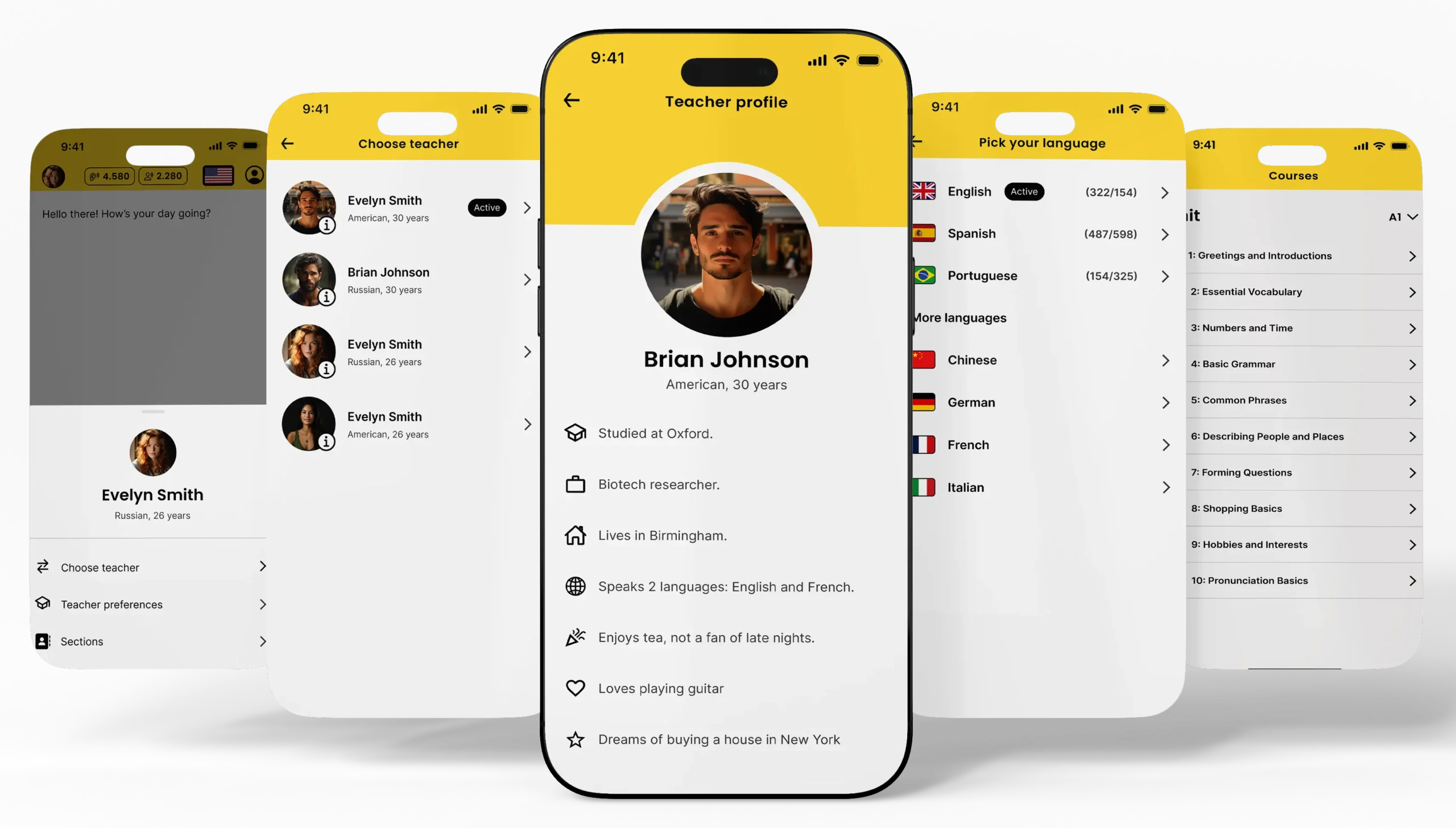 Teacher AI educational app interface developed by New York mobile app developers - showing personalized learning dashboard