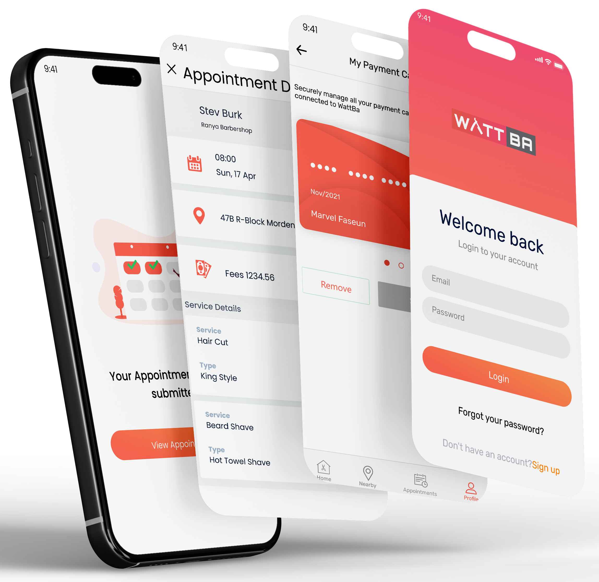 Wattba food delivery Android app developed by New York Android mobile app developers - restaurant ordering interface with real-time tracking