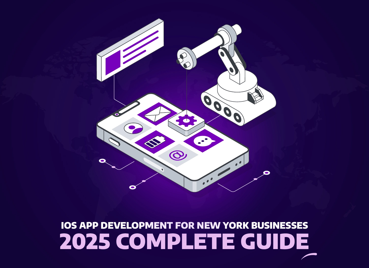 iOS app development guide for New York businesses 2025 – complete mobile app strategy and solutions illustration